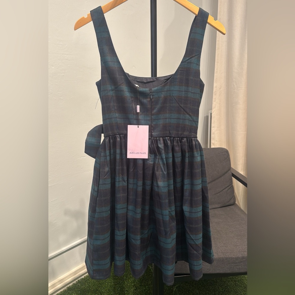 NWT Avec Les Filles plaid mini dress